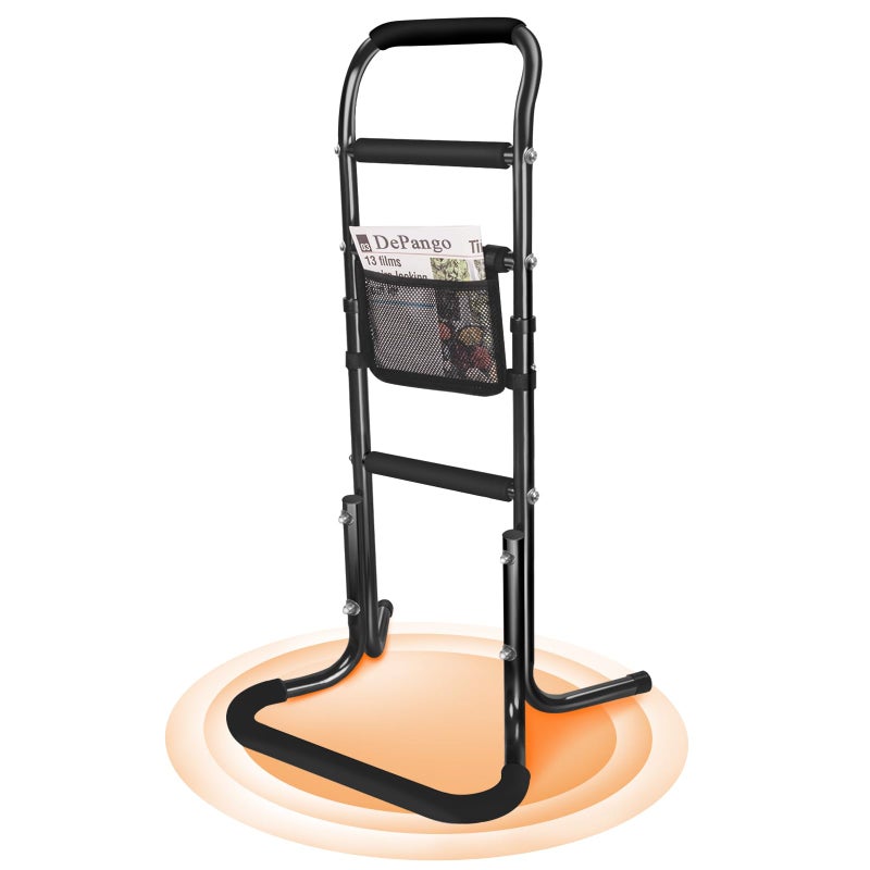 DePango Stand Assist Aid for Elderly Aluminum Alloy Standing Aids Supports for Rising from Chair Couch Sturdy Chair Lift Assist Grab Bar for Seniors Disabled Handicap Adults HeightAdjusted
